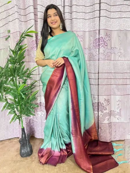South Indian Silk Saree With Blouse Pcs