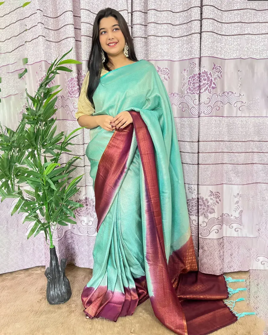 South Indian Silk Saree With Blouse Pcs
