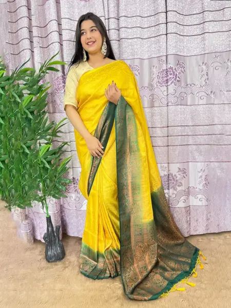 South Indian Silk Saree With Blouse Pcs
