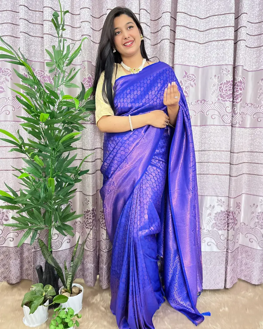 South Indian Silk Saree With Blouse Pcs
