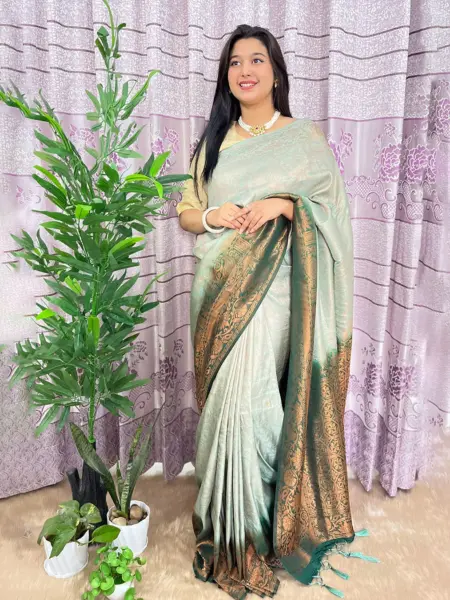 South Indian Silk Saree With Blouse Pcs