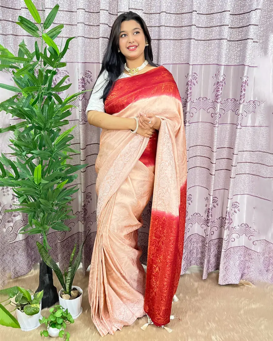 South Indian Silk Saree With Blouse Pcs - Image 6