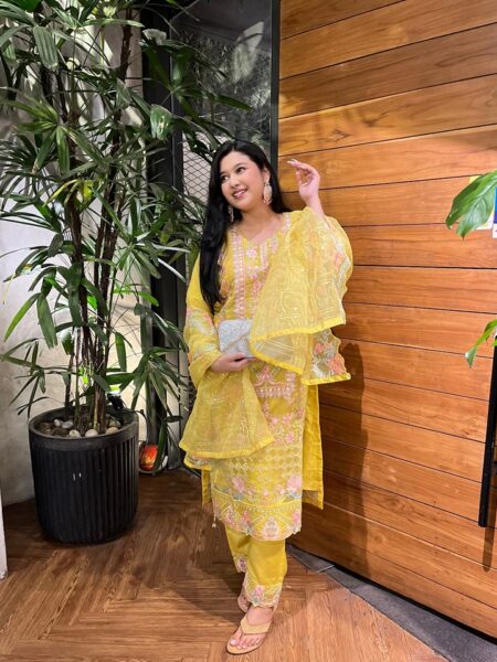 Pakistani Aganoor Design Bangladeshi Made Georgette Three Piece