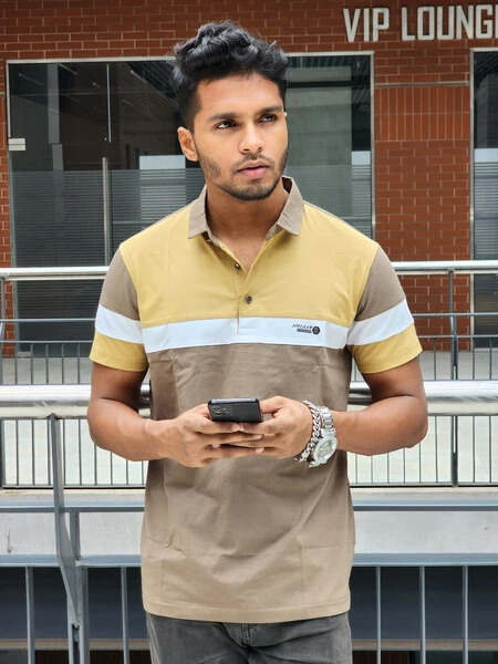 Cotton & Spandex Blend Polo