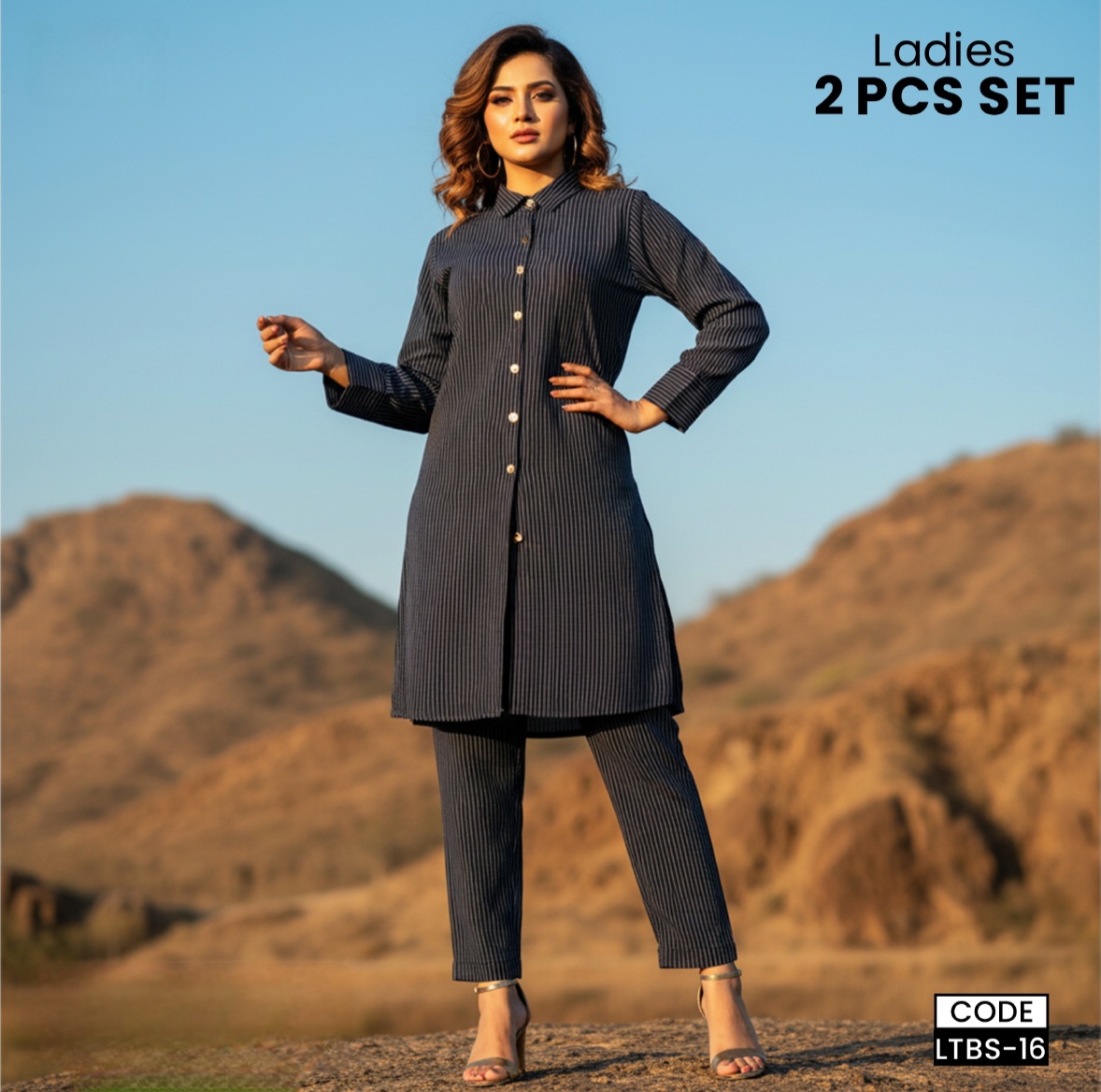 Century Gorgetta Stripe Two-Piece Set