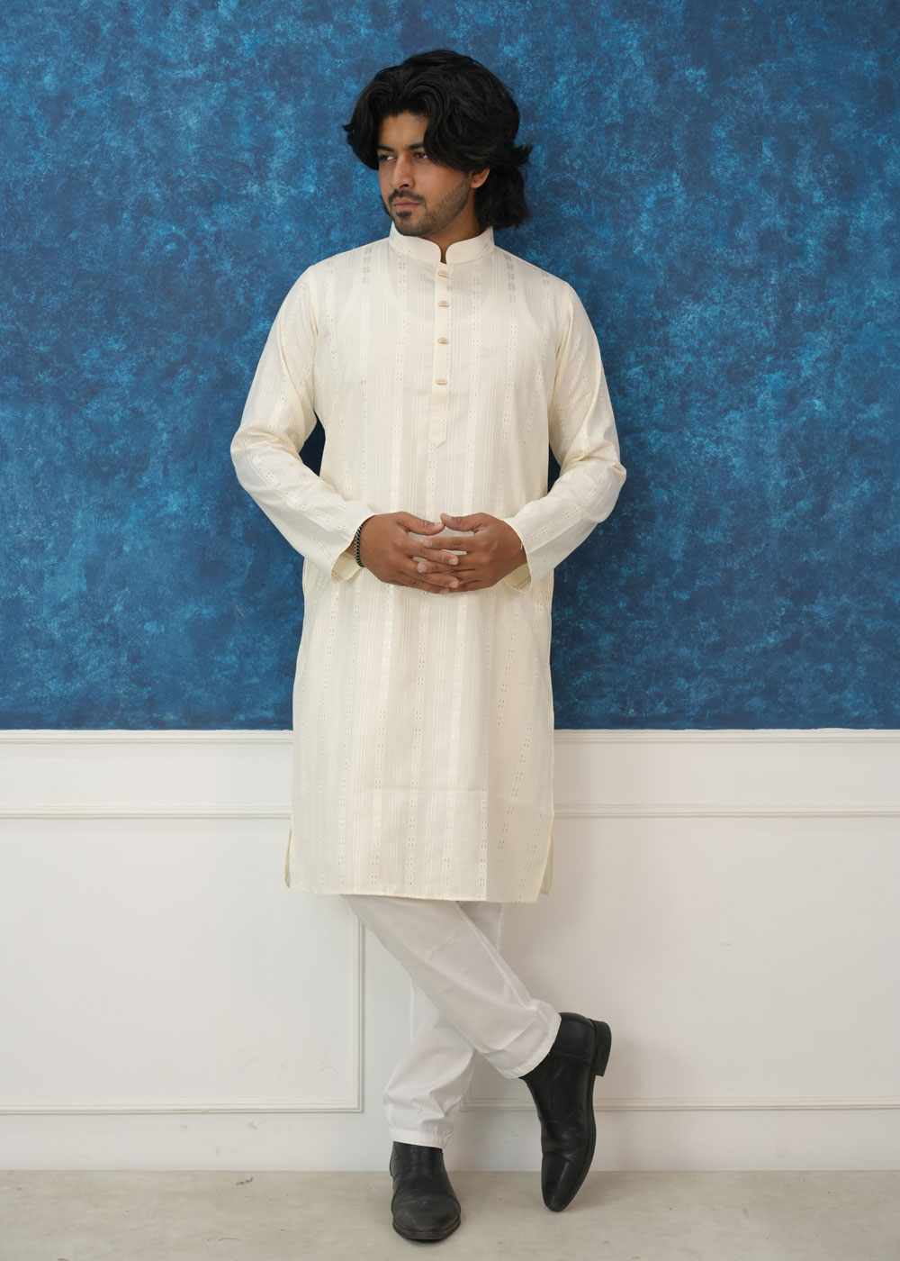 Moslin Cotton Embroidery work Panjabi - Image 7