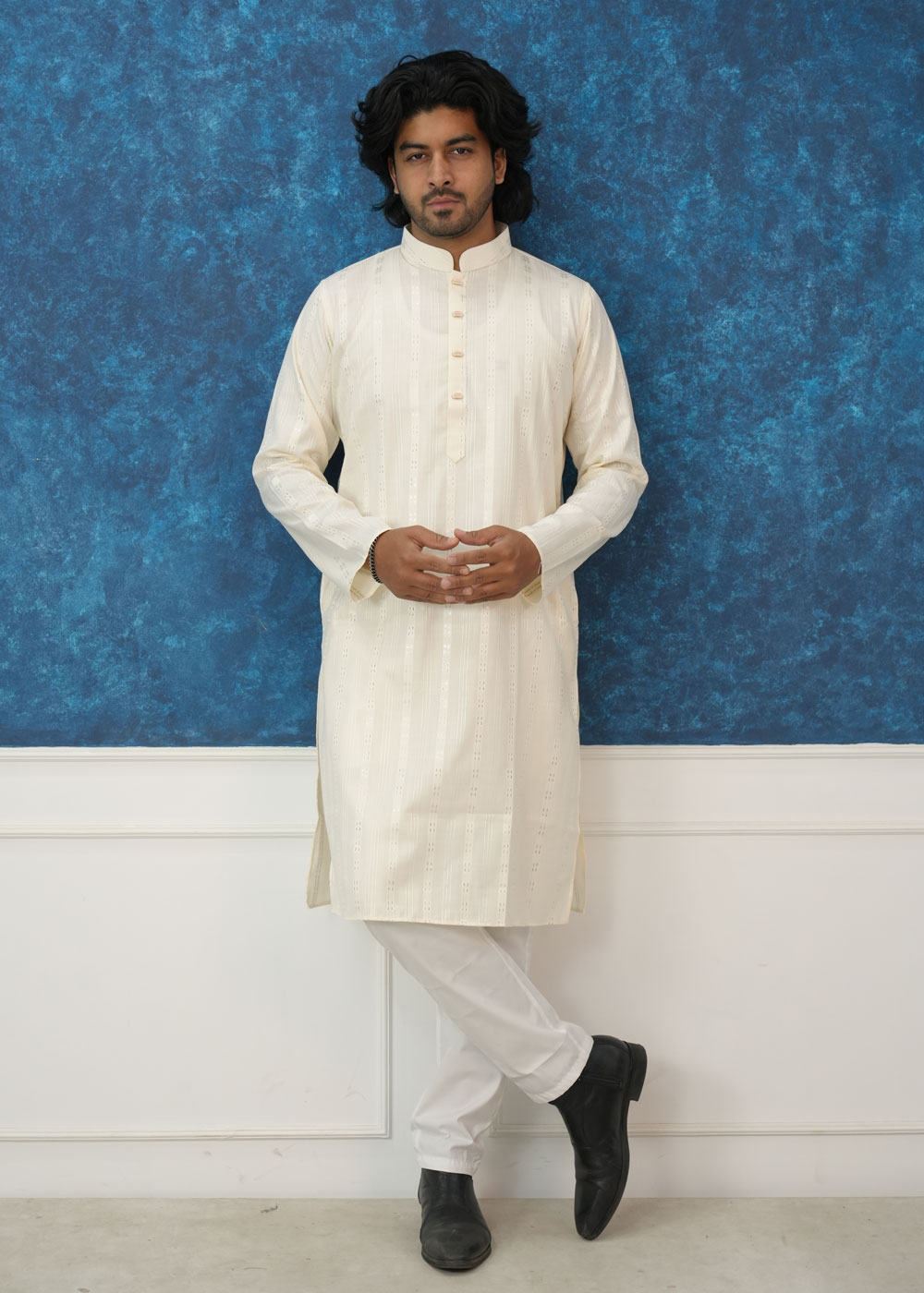 Moslin Cotton Embroidery work Panjabi - Image 6