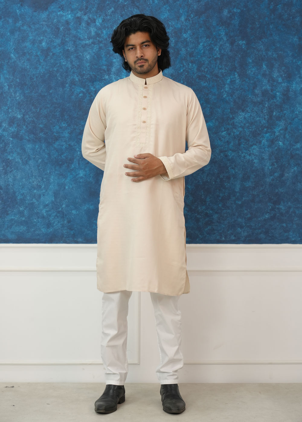 Moslin Cotton Embroidery work Panjabi - Image 4