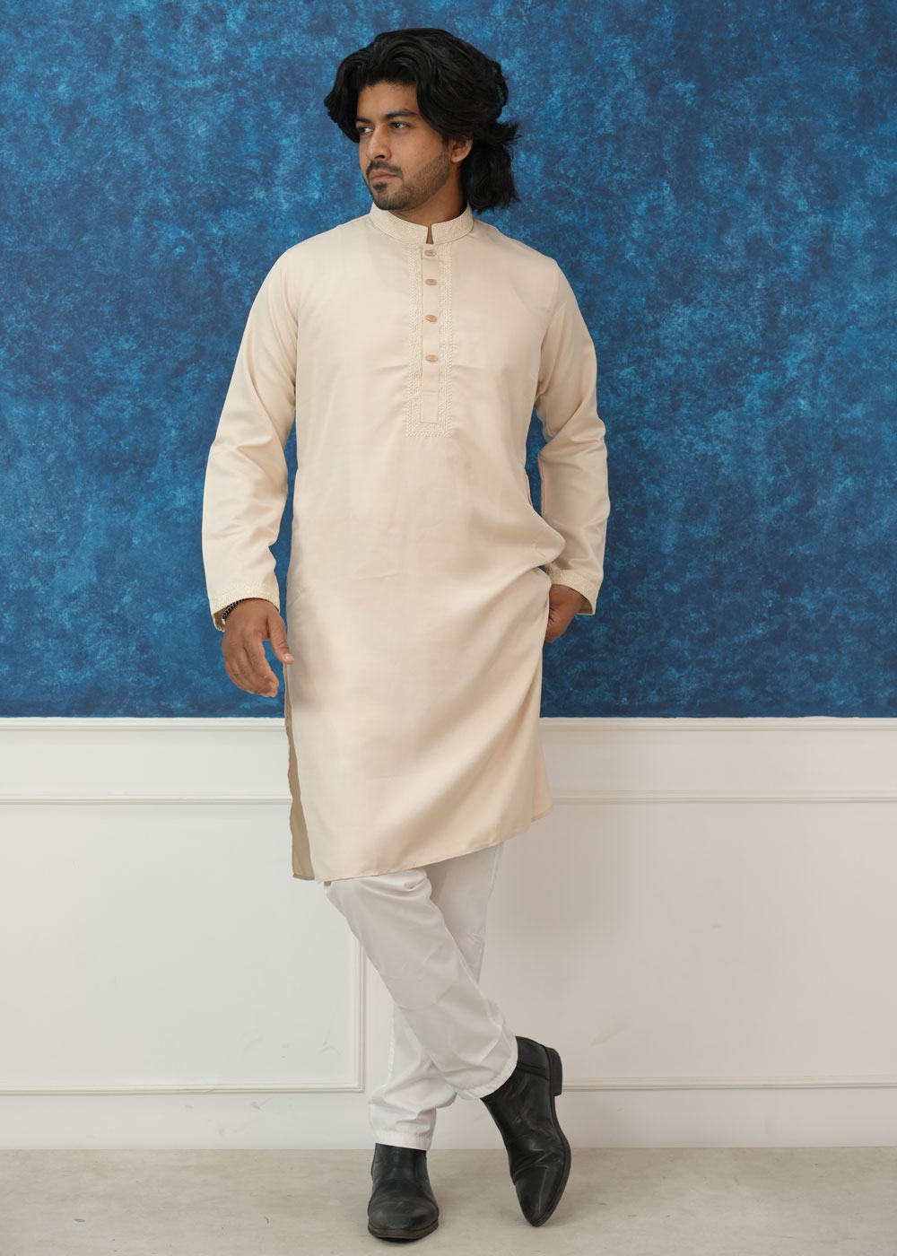 Moslin Cotton Embroidery work Panjabi - Image 3