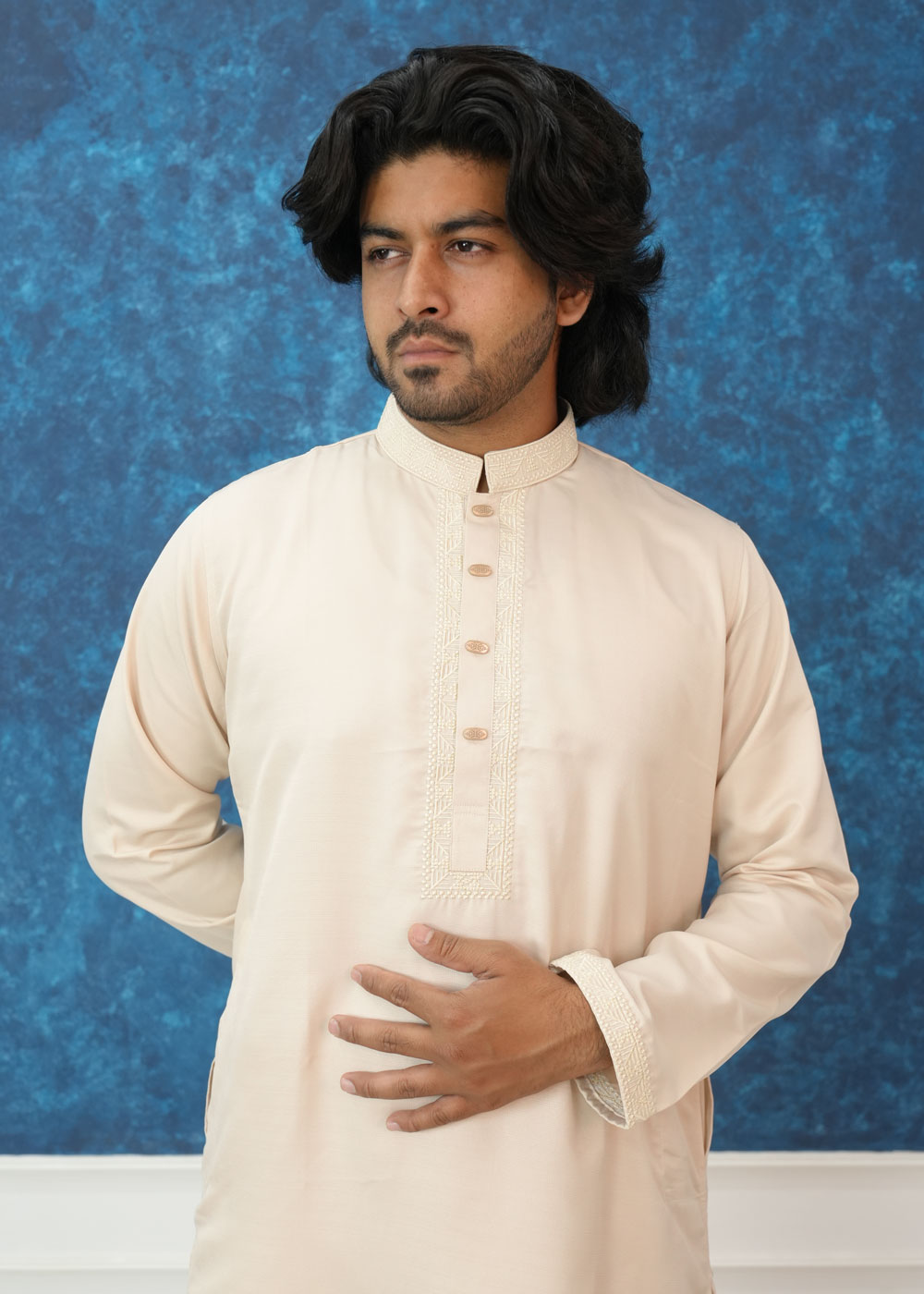 Moslin Cotton Embroidery work Panjabi